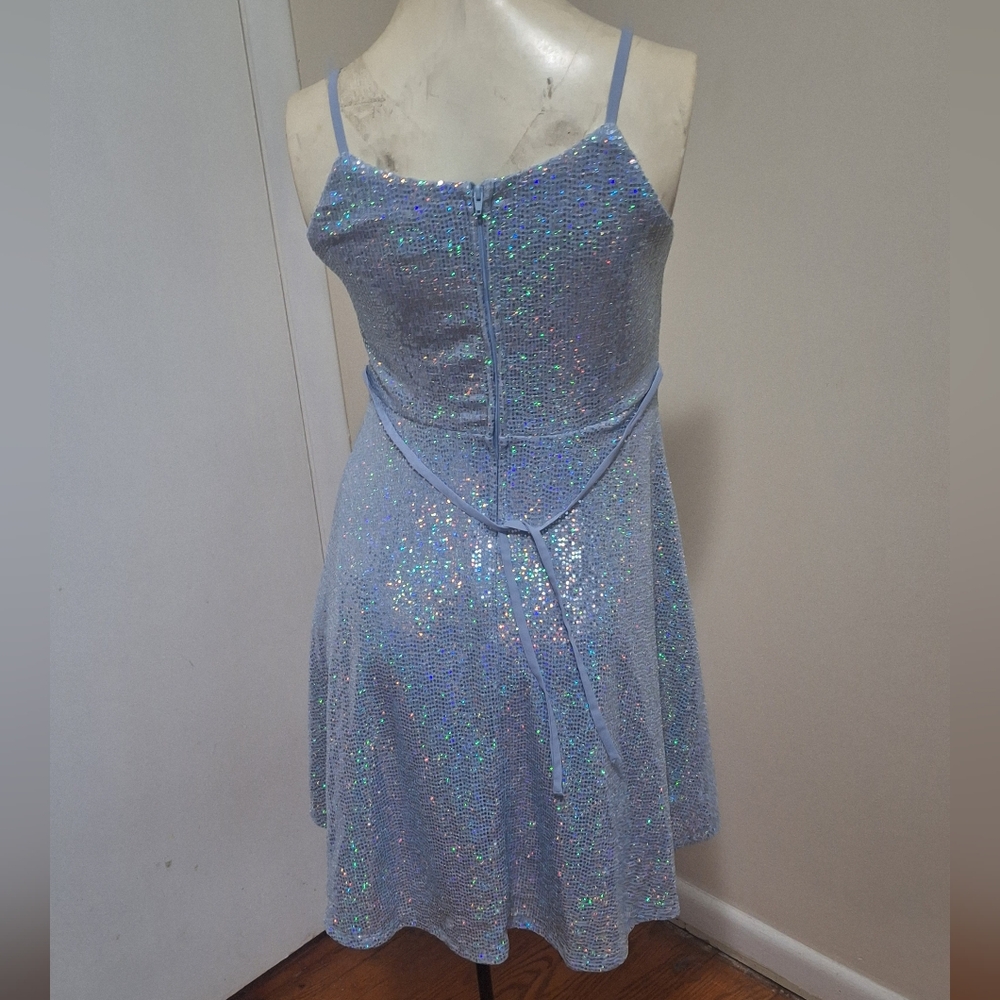 SPEECHLESS KIDS Girls Sky Color Sparkle Dress! - Picture 2 of 5